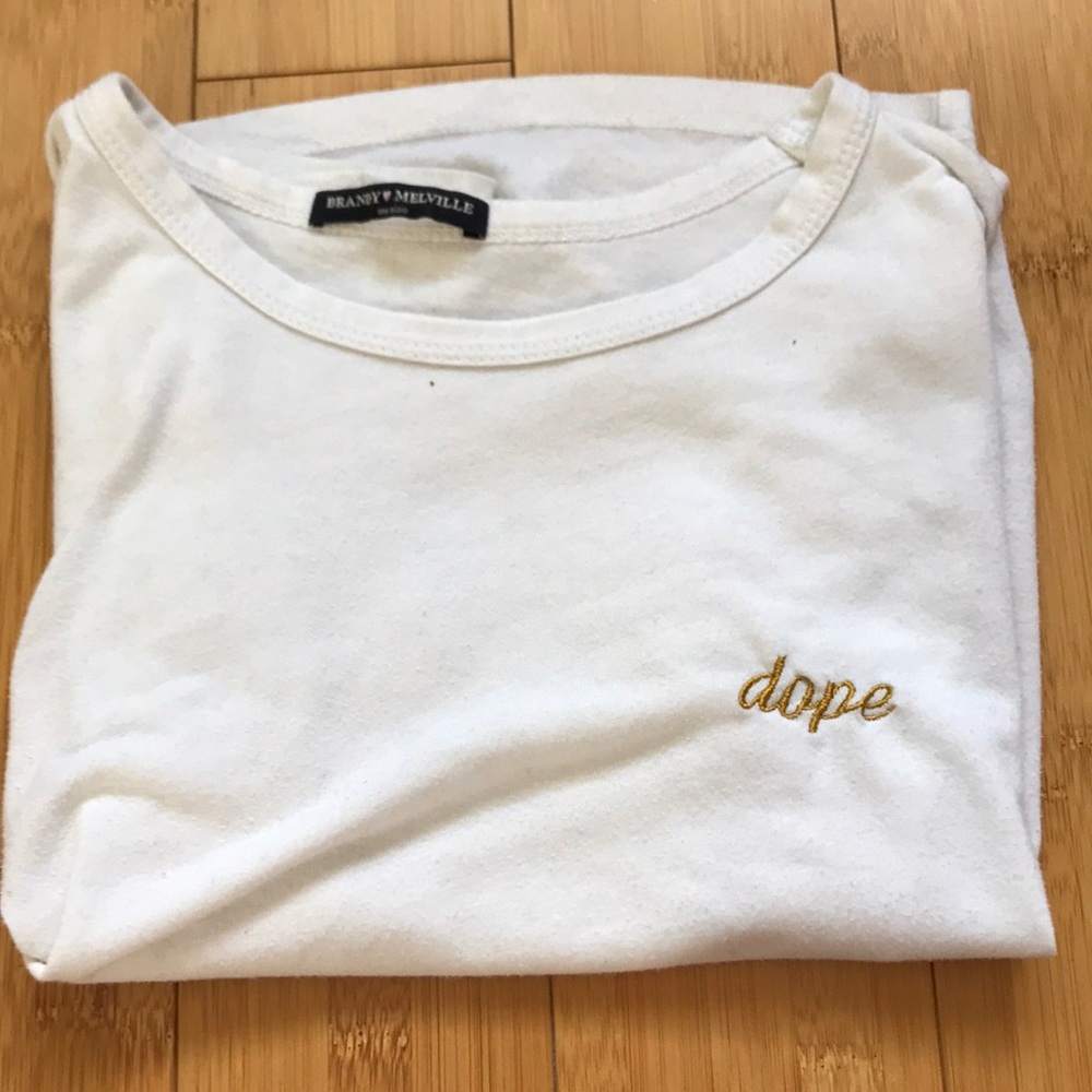 white graphic tee